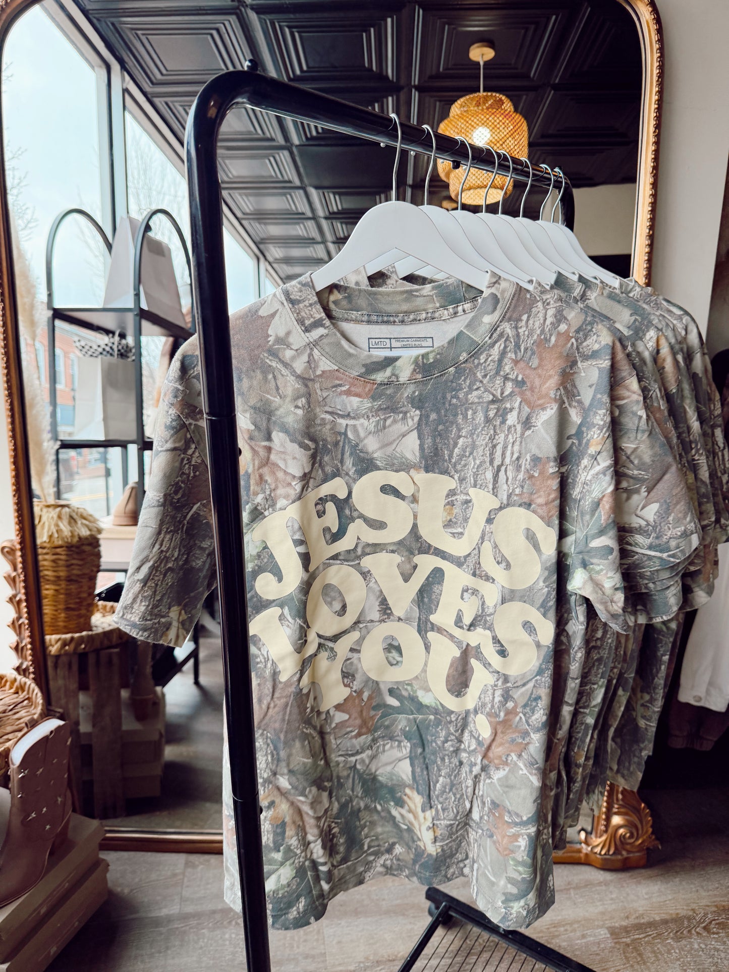 Camo Jesus Loves You Tee