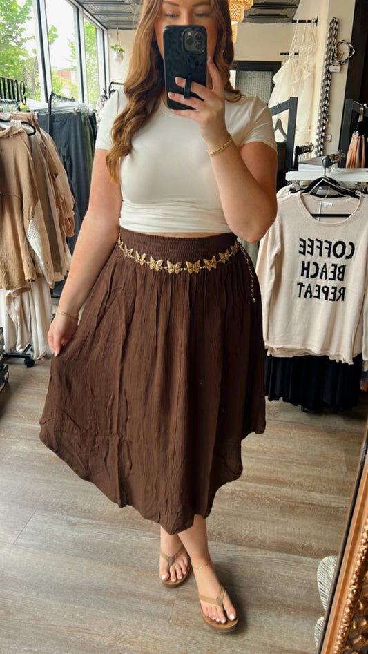Chocolate Maxi Skirt