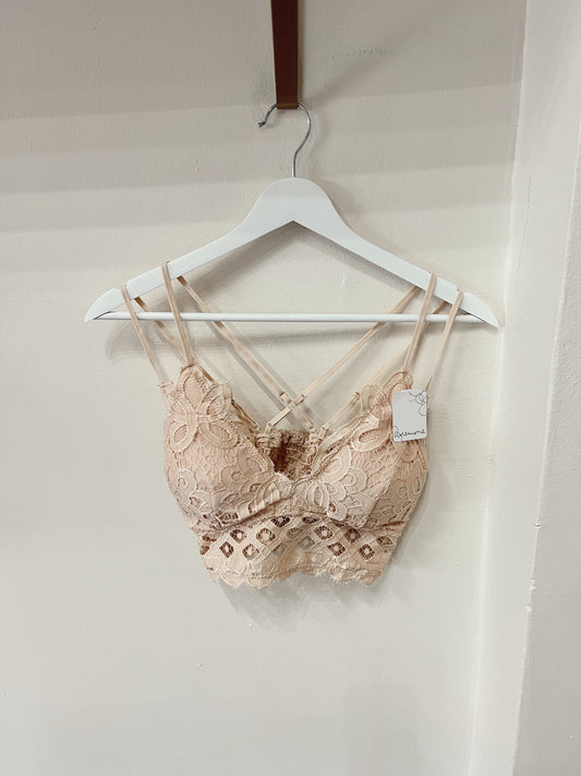 Lily Lace Bralette Taupe