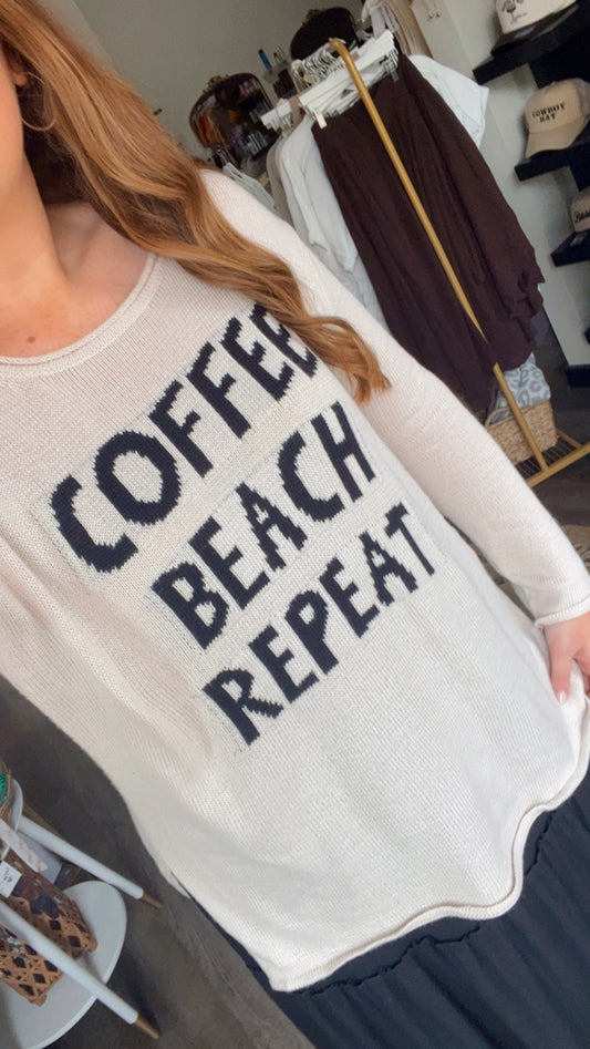 Coffee beach repeat sweater