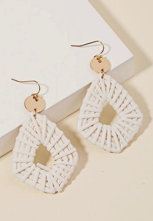 White Chunky Earrings