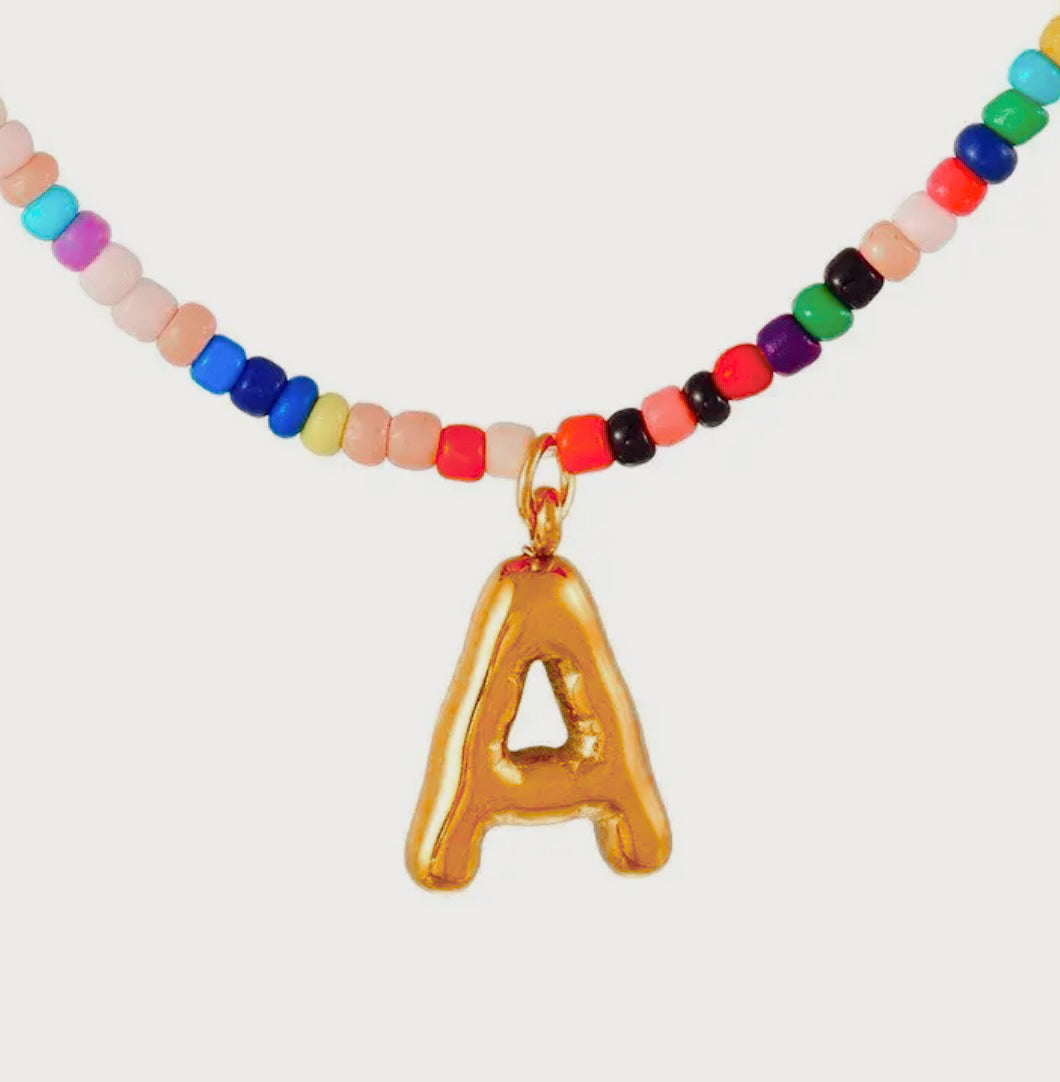 Initial Beaded Necklaces