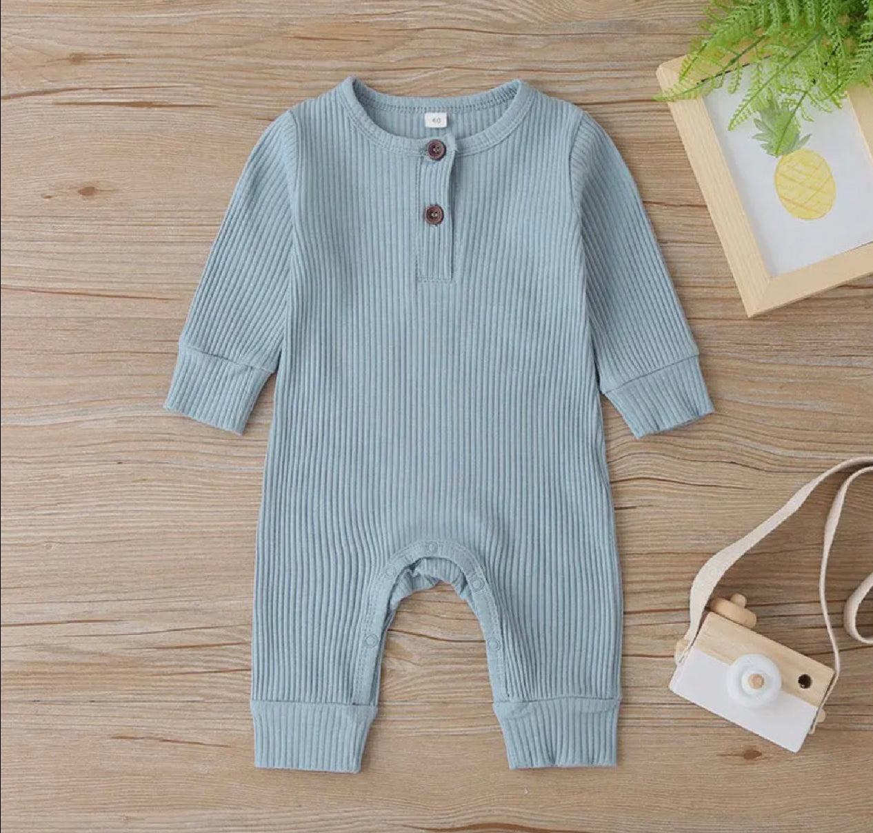 Blue Cotton Jumpsuit