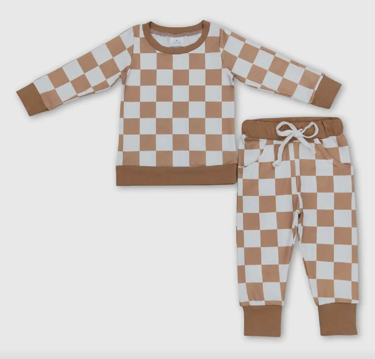 Khaki Checkered Set