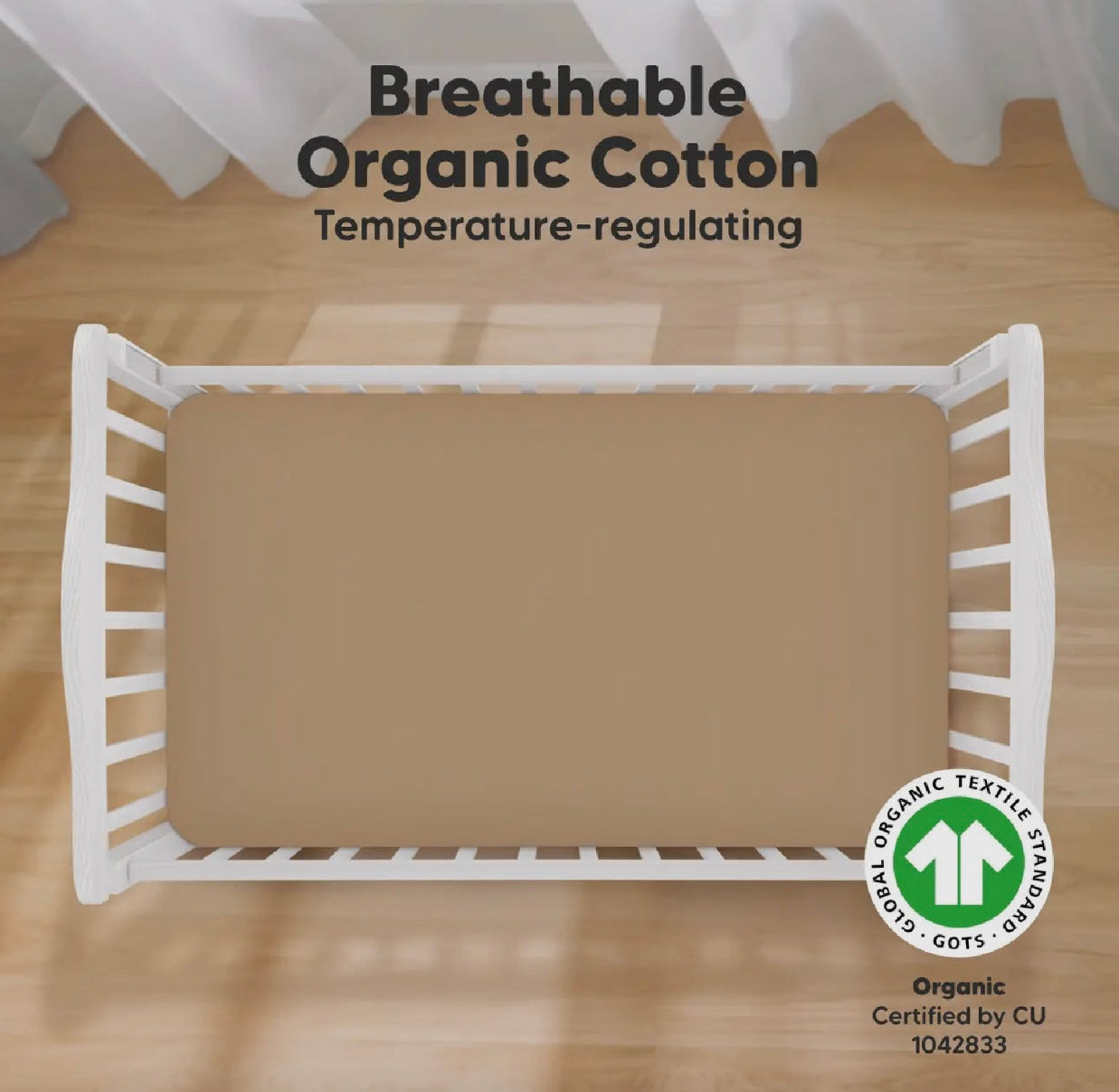 Pecan Bamboo Crib Sheets