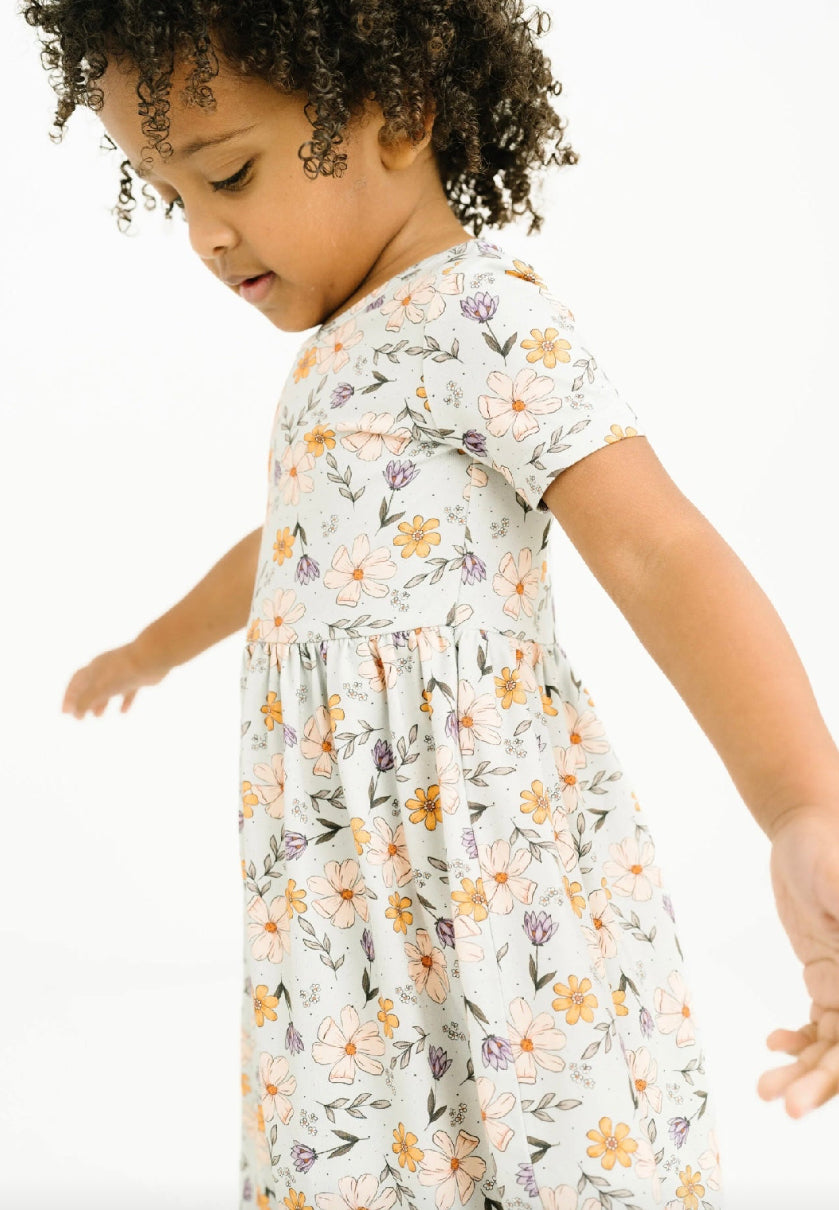 Baby Blue Floral Dress