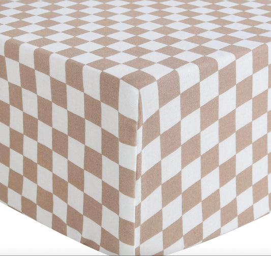 Brown Luxe Crib Sheet