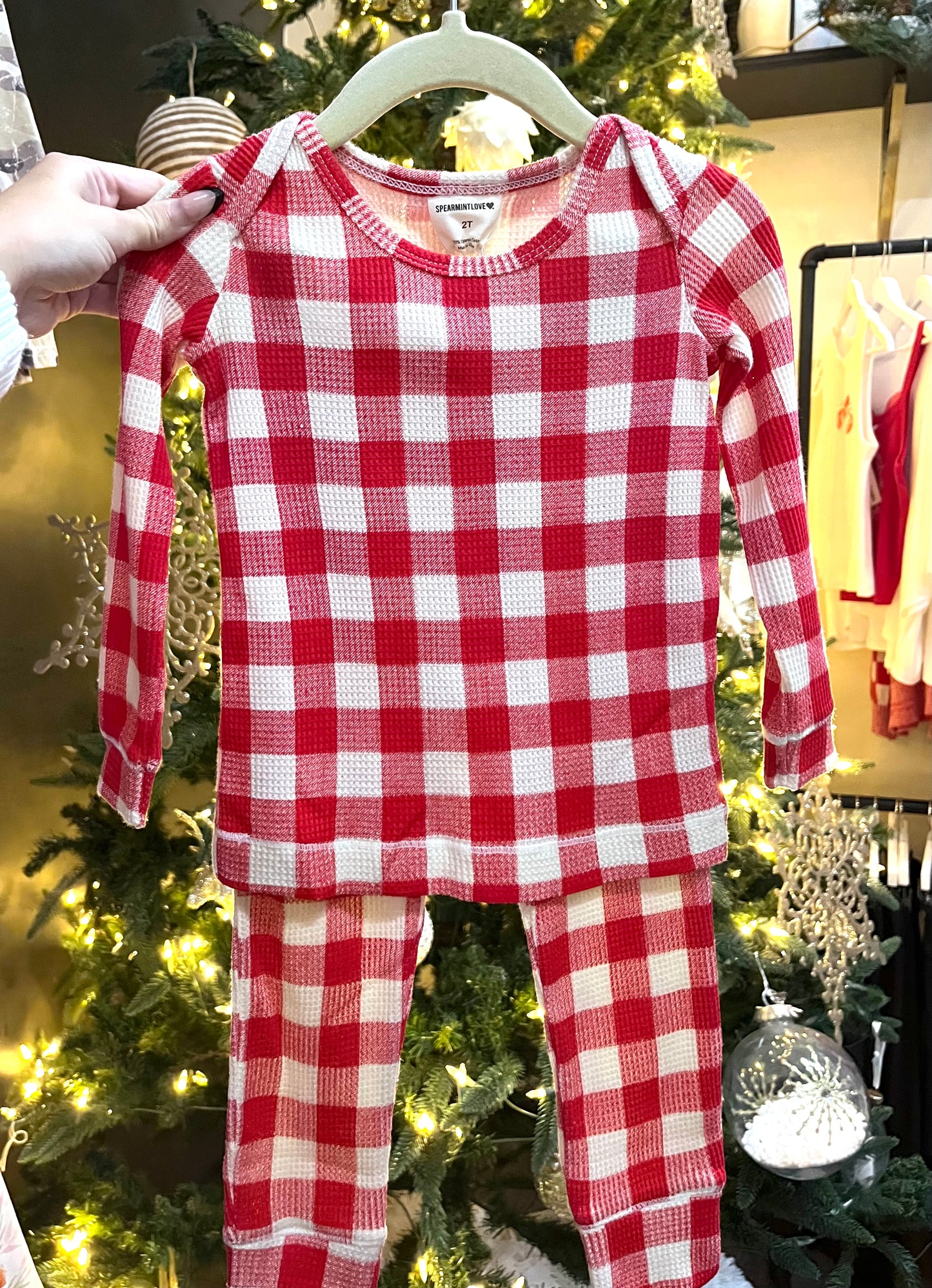 Red Plaid Waffle Set