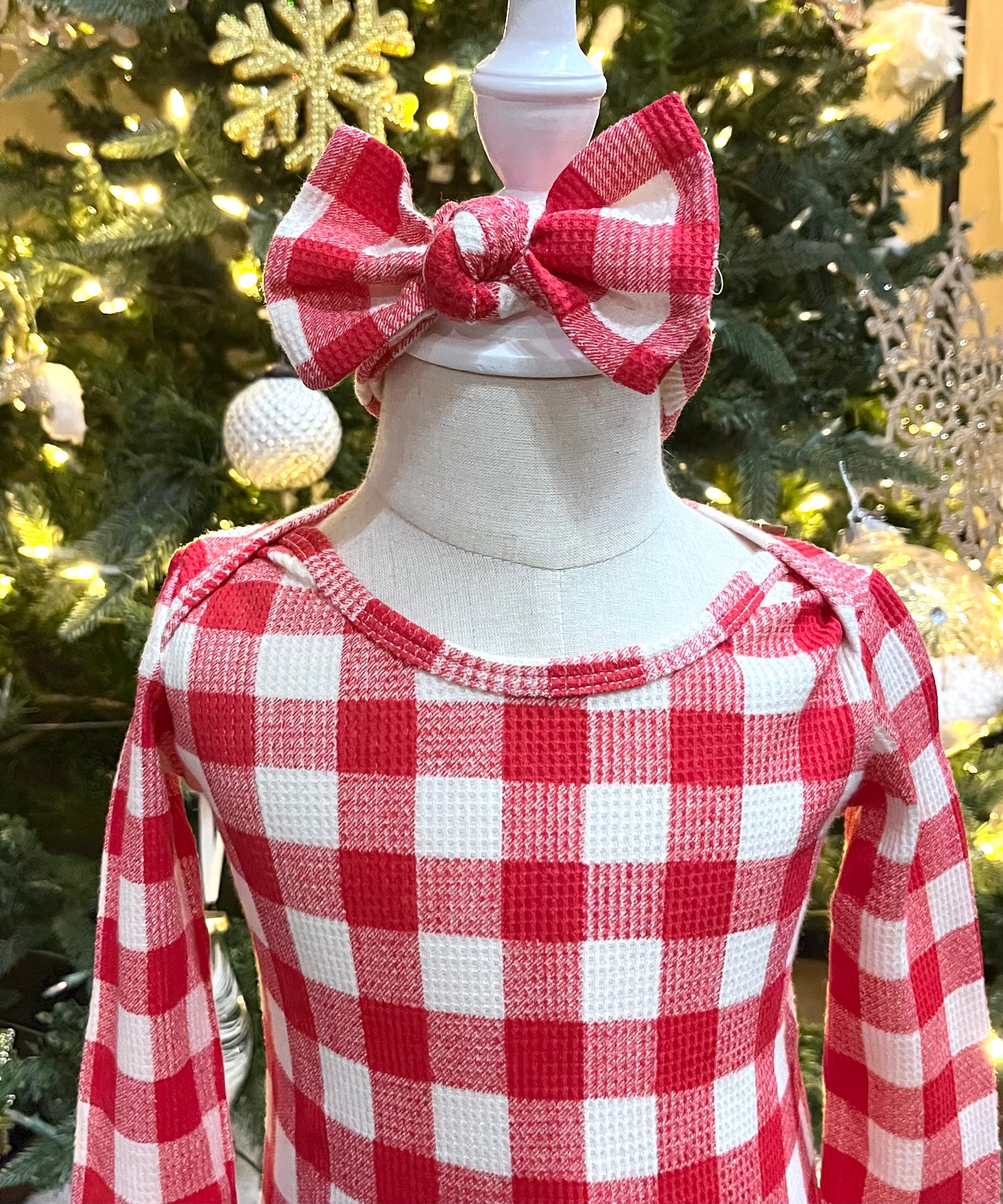 Red Plaid Waffle Set