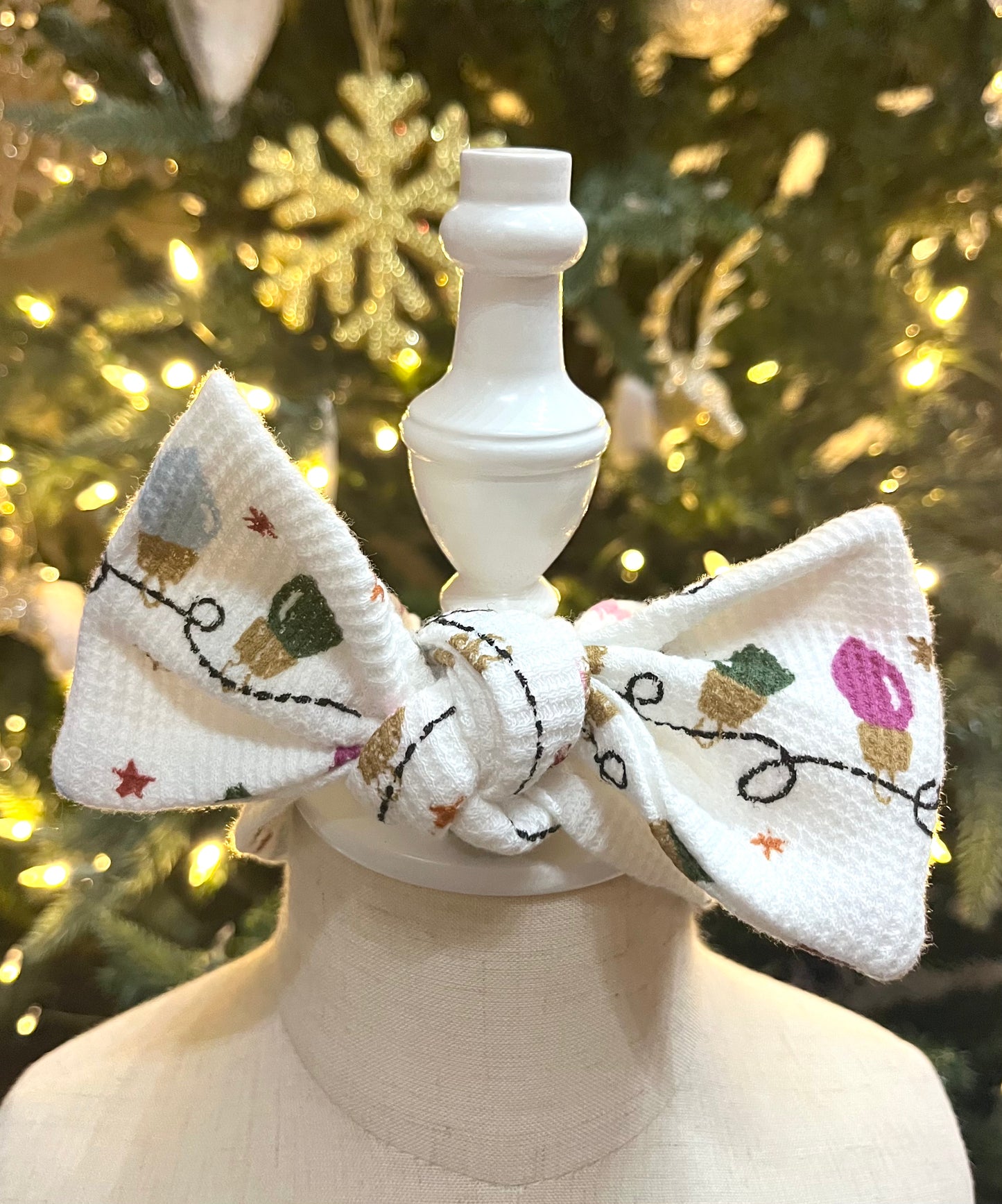 Waffle Knit Bow