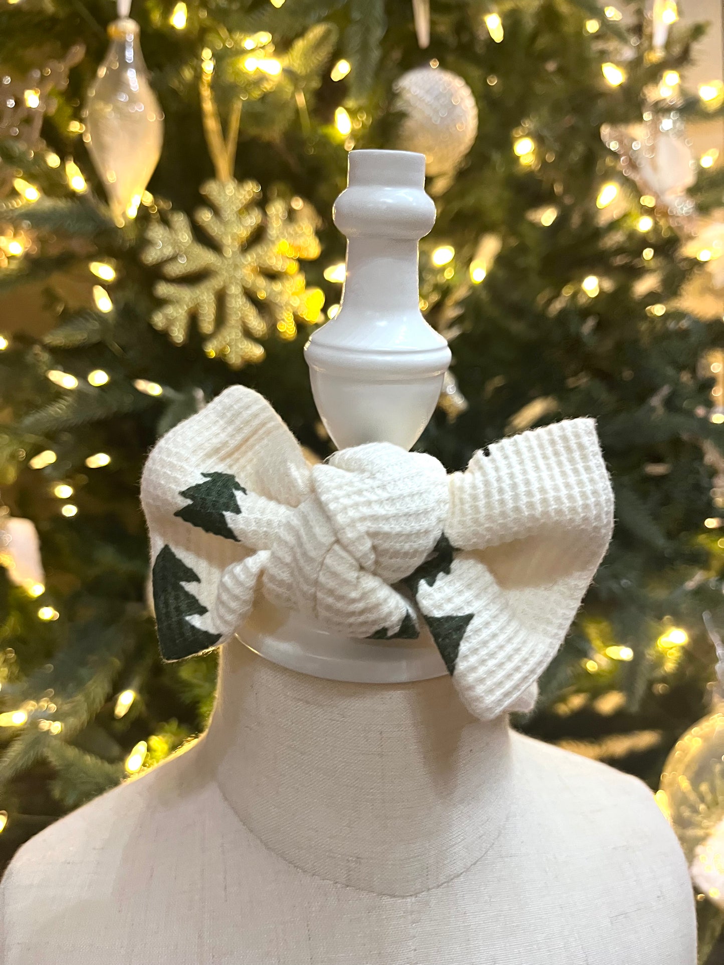 Waffle Knit Bow