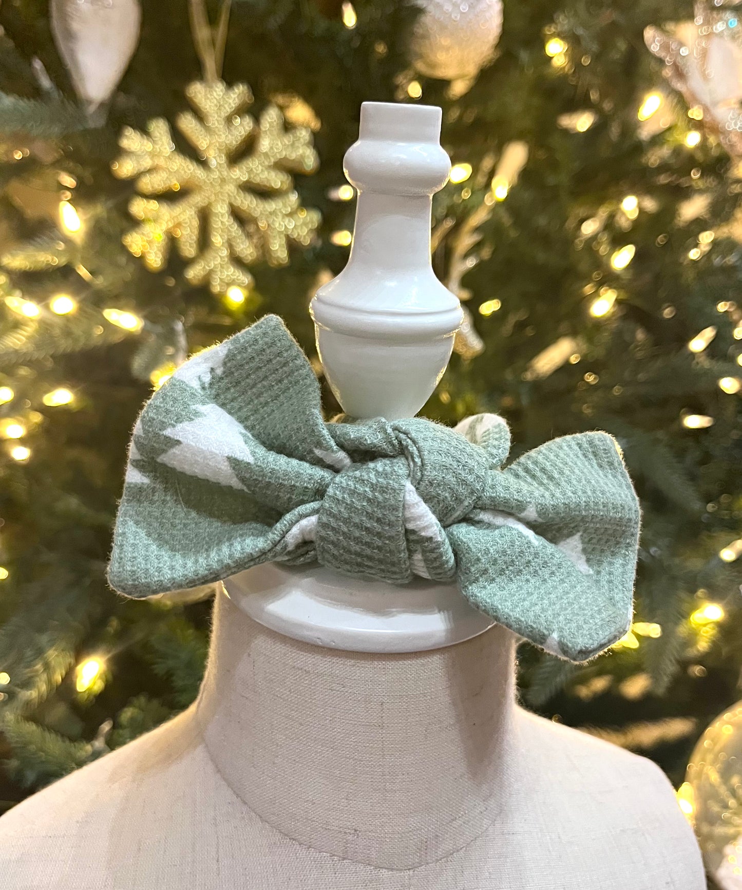 Waffle Knit Bow