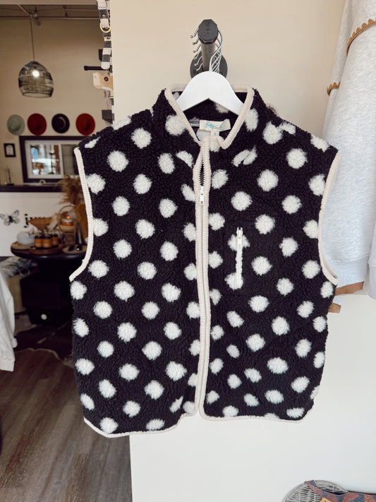 Polka Dot Oversized Vest